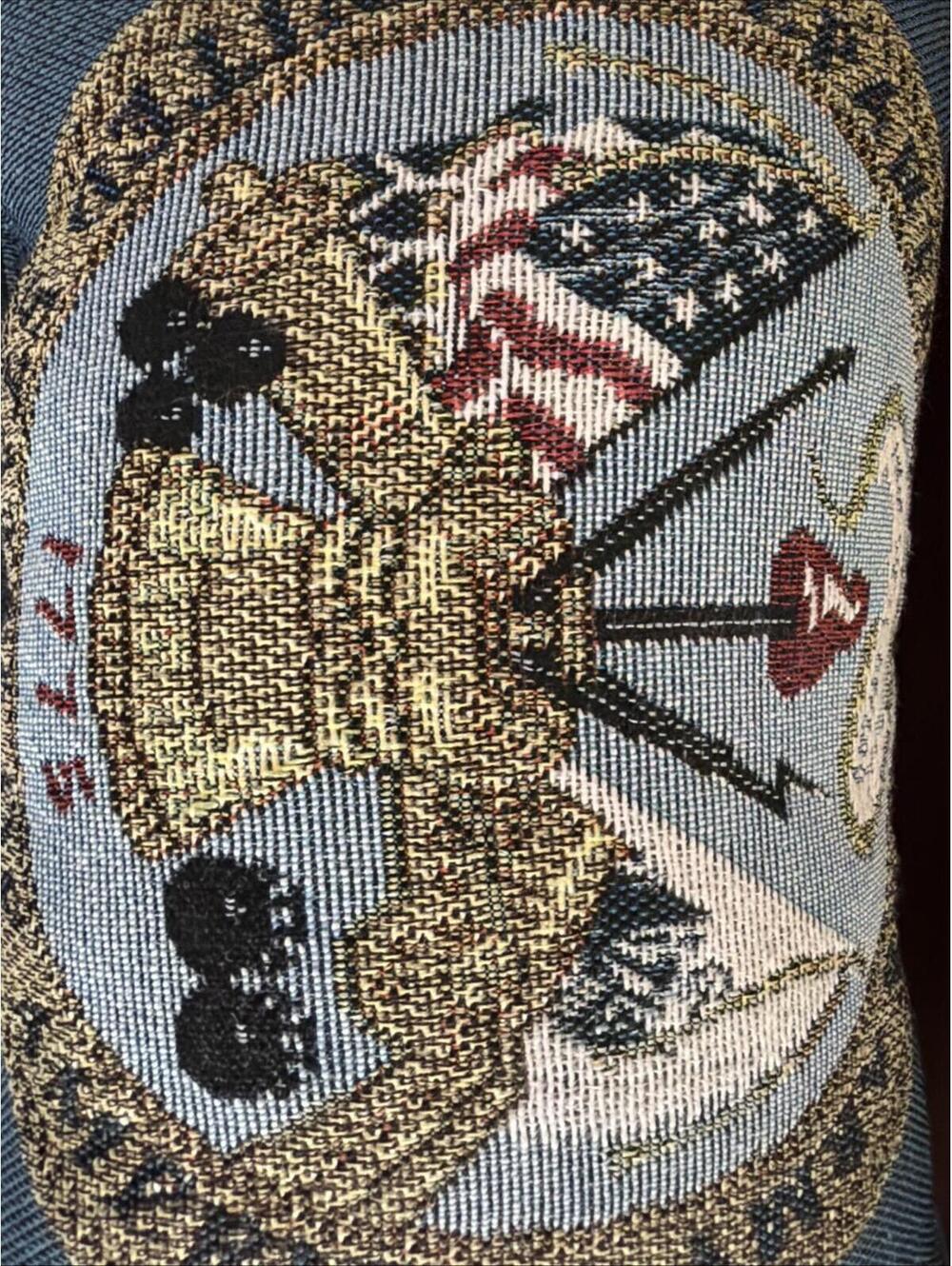 Decorative Throw Pillow United States Army 1775 Vintage Tapestry 8x12” Military - Picture 2 of 4